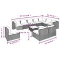thumbnail image 4 of vidaXL 11 Piece Garden Lounge Set with Cushions Poly Rattan Grey, 4 of 5