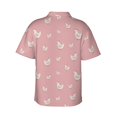 thumbnail image 3 of Uemuo Funny Chicken Printed Regular Fit Short Sleeve Casual Hawaiian Shirt for Men,Aloha shirt,Tropical shirt,Floral print shirt,Vacation Beach shirt-Small, 3 of 9