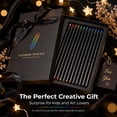 thumbnail image 6 of 12 Pack 7 in 1 Black Wooden Rainbow Pencils Bulk, Trianu Multicolored Pencils Assorted Colors Art Supplies for Adults Drawing Coloring Sketching, Christmas Gift for Kids and Adults, 6 of 6