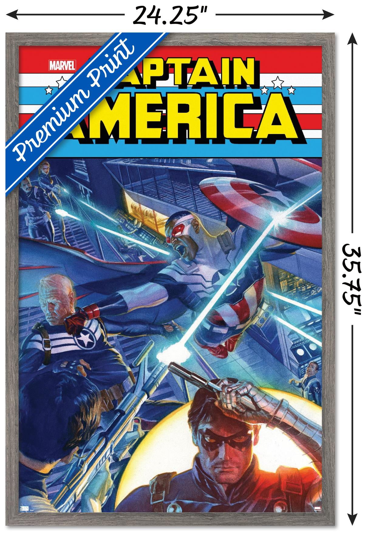 Marvel Comics - Winter Soldier - Captain America: Sam Wilson #7 Wall Poster, 22.375" x 34", Framed