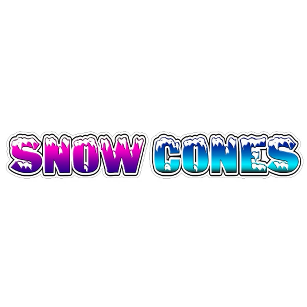 48" SNOW CONES Concession Decal sticker sno kone cone sign Walmart