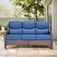 thumbnail image 5 of Gymojoy 4 Pieces Outdoor Patio Furniture Set with Fire Pit Table,Swivel Chairs with 6" Thick Cushion,Patio Conversation Sets for Porch Deck Garden Backyard, 5 of 14