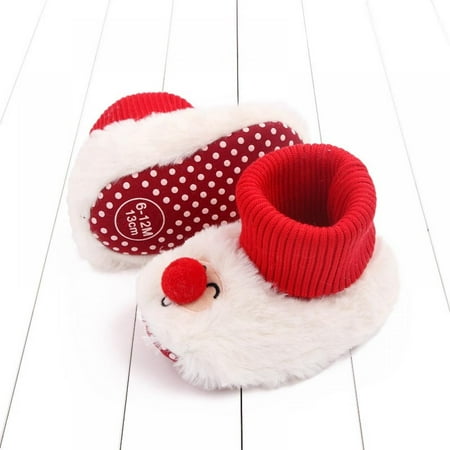 

URMAGIC Newborn Infant Baby Girls Boys Warm Fleece Winter Booties First Walkers Slippers Shoes 6-18 Months