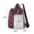 thumbnail image 3 of FORMRS Women's Travel Backpack Purse Anti-Theft Hidden Pockets Casual Shoulder Bag, Deep Red Leopard Pattern, 3 of 7