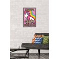thumbnail image 2 of Ellie Ripberger Unicorn - Happy 4th Birthday Wall Poster, 14.725" x 22.375", Framed, 2 of 3