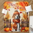 thumbnail image 4 of Happy Thanksgiving Beagle Give Thanks Fall Beanie Scarf Welcome Cozy Sherpa Blanket Beagles Dog Lover Gifts Idea Warm Soft Throw Blanket - 00020, 4 of 5