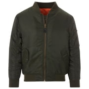 Mens MA-1 Flight Bomber Pilot Jacket-MA1-Blk-XXL