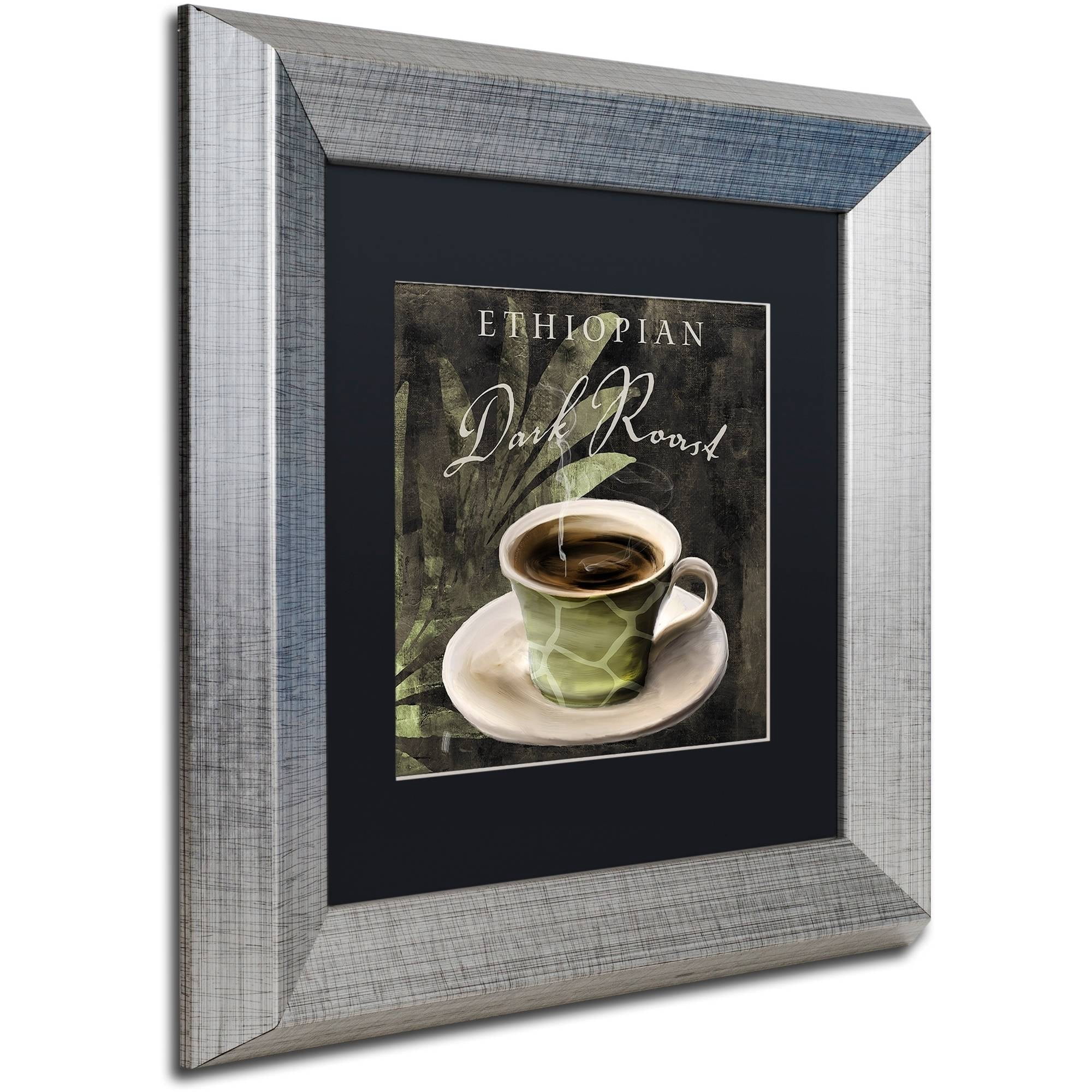 Trademark Fine Art "Afrikan Coffee III" Canvas Art by Color Bakery Black Matte, Silver Frame