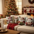thumbnail image 4 of Leodye Christmas Pillow Covers 18x18 inch Set of 1 Xmas Decorations Soft Plush Christmas Tree Throw Pillow Cases Winter Holiday Decor for Sofa Living Room, 4 of 7