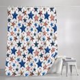 thumbnail image 3 of Independence Day Shower Curtains for Bathroom, Red Blue Stars USA Anniversary Waterproof Fabric Shower Curtain, Decorative Bathroom Curtain for Bathtub, 36"x72" , No Hooks Included, 3 of 9