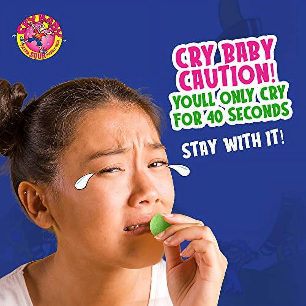 Cry Baby Nitro Sours Extra Sour Bubble Gum - 9-Ball Tube