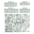 thumbnail image 2 of Vintage Farm Green Floral Pattern Curtain Valances for Kitchen Windows,Rod Pocket Short Valance Pastoral Flower on White Window Treatment for Living Room Bathroom Bedroom,42" x 18"-1 Panel, 2 of 9