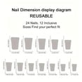 thumbnail image 3 of Independence Day Press On Nails American Flag False Nails 24Pcs Medium Square Glossy Stick on Nails with Star Stripes Glitter Design Easy Apply Reusable Glue on Nails for Holiday Celebrations, 3 of 5