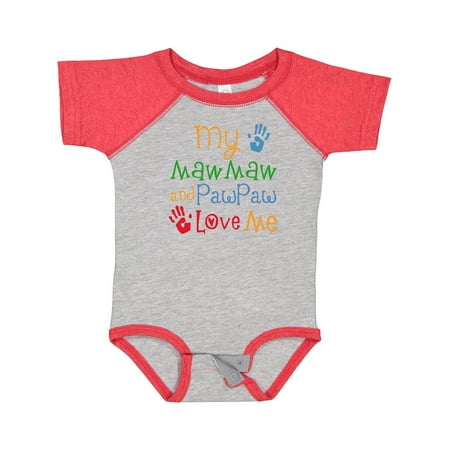 

Inktastic Mawmaw and Pawpaw Love Me Gift Baby Boy or Baby Girl Bodysuit