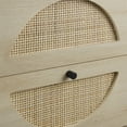 thumbnail image 2 of Giratree Rattan Nightstand Set of 2 with 2 Drawer for Bedroom, Beige, 2 of 6