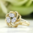 thumbnail image 4 of Gem Stone King 18K Yellow Gold Plated Silver White Topaz Ring for Women (1.87 Cttw, Oval 6X4MM, Gemstone November Birthstone, Available in Size 5, 6, 7, 8, 9), 4 of 4