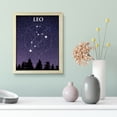 thumbnail image 2 of Designs ByLITA Leo Zodiac Sign Night Sky, 5 x 7 Black Wall Print Inspirational (Framed) | Home and Office Decor | Astrology Star Sign Bedroom Decoration | Perfect Gift, 2 of 4