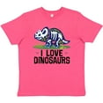 thumbnail image 3 of Inktastic Girl Dinosaur I Love Dinosaurs Youth T-Shirt, 3 of 5