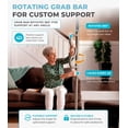 thumbnail image 6 of Stander Wonder Pole Plus, Security Pole and Curve Grab Bar, Bathroom Safety Rail for Elderly, Tension Mounted Floor to Ceiling Safety Assist Handle for Seniors, Supports 300 lbs, Bronze, 6 of 9