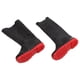 thumbnail image 2 of Botas de lluvia para hombre, impermeables, transpirables, resistentes al desgaste, antideslizantes, con agarre fuerte, altas, con felpa para exteriores, negras con suela roja, talla 41, 2 of 14