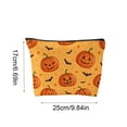 thumbnail image 4 of Tdxkok Halloween Zipper Cosmetic Bag with Spooky Patterns Canvas Makeup Pouch Reusable Travel Storage Bag for Toiletries Accessories B, 4 of 7