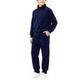 thumbnail image 2 of ITSAME Boys Outfits 2-Piece Half Zip Pullover Sweatshirt & Jogger Pants Kids Fall Winter Casual Active Set Blue Size 7, 2 of 8