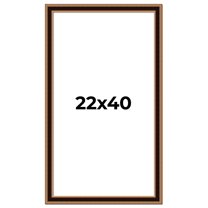 22x40 Frame Gold Brown Plein Air Vintage Solid Wood Picture Frame | 1.75 Inches Moulding Width |