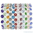 thumbnail image 1 of Evil Eye Glass Bead 10mm Bezel Bracelet in .925 Sterling Silver - Clear Colors, 1 of 1