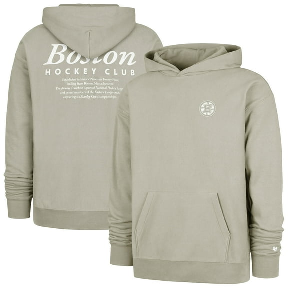 Men's '47 Gray Boston Bruins Foundation Pullover Hoodie