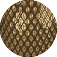 thumbnail image 1 of Ahgly Company Indoor Round Patterned Cinnamon Brown Area Rugs, 6' Round, 1 of 6