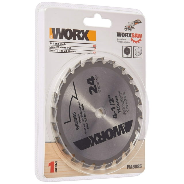 Hoja de sierra circular WORX WA5085 24T TCT 4.5 pulgadas WX429L