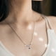 thumbnail image 5 of Blue Zircon Water Drop Necklace Ladies Summer Design Sweet Cool Accessory Temperament High Grade Collarbone Chain Design Stainless Steel Necklace Women Gift, 5 of 8