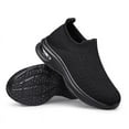 thumbnail image 4 of Boys Girls Sock Shoes Kids Sneakers Slip on Fitness Tennis Athletic Walking School Shoes Black Big Kid Size 4, 4 of 4