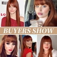 thumbnail image 6 of Long Straight Wig Long Wavy Hair With Bangs Natural Appearance Heat-resistant Synthetic Wig Daily Play Party Suitable For Fashionable Women A1, 6 of 8