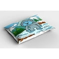 thumbnail image 2 of Ambesonne Bigfoot Pillow Sham, Letter Y Alphabet Color, 36" X 20", Multicolor, 2 of 2