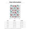 thumbnail image 4 of Throw Blanket for Couch Sofa and Bed, Red Shrimp Green Grass Super Soft Plush Throw Blanket, Fuzzy Cuteness Comfy Warm Washable Flannel Blanket & Throws for All Season 40"x30", 4 of 5