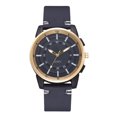 thumbnail image 1 of Reloj de pulsera de negocios con correa de cuero PU analógico de cuarzo elegante informal para hombre (azul), 1 of 3