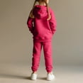thumbnail image 4 of fatyb Boys Girls Sweatsuit Sets Fleece Lined Tracksuit Zip up Hoodies Sweatpants Activewear for School, 4 of 7