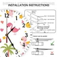 thumbnail image 6 of YladaFaie 10 Inch Silent Round Wall Clock, Flamingos Flower Non Ticking Clock for Living Room Kitchen Bedroom Office Decorative with Desktop Stand Easy to Read Home Art Decor, 6 of 7