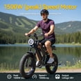 thumbnail image 2 of Electric Bike for Adults 20" Fat Tire, Max 32MPH Ebike, 1500W E-Mountain Bike 48V 15Ah UL2849, 2 of 9