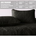 thumbnail image 6 of Exclusivo Mezcla King Quilt Bedding Set, Lightweight Vintage King Size Quilts with Pillow Shams, Soft Bedspreads Coverlets for All Seasons (104"x96", Black), 6 of 8