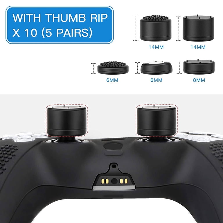 EEEkit PS5 Controller Silicone Case Black 10 Grips photo 6