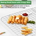 thumbnail image 3 of Vesteel 2-Pack Cooling Rack for Baking, Stainless Steel Cookie Rack for Baking Cooking Roasting , 12" x 9" Grid Wire Rack Fits Baking Sheet Pan, Dishwasher Safe, 3 of 7
