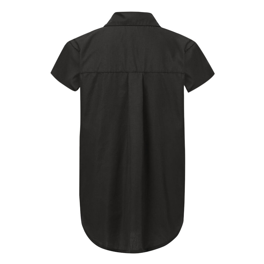 WTXUE Button-Up Shirts Short Sleeve, Notch Neck Shirts for