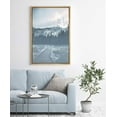 thumbnail image 4 of IDEA4WALL Framed Canvas Art Wall Decor Blue Wash Out Small Road with Mountains Landscape Wilderness Photography Minimalism Modern Scenic Relax/Calm Duotone for Dorm Home Office - 24"x36", 4 of 5