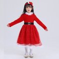 thumbnail image 2 of Disfraz de señora Claus para niñas, vestido de Navidad, fiesta de festival de Navidad, vestido de tutú rojo, disfraz de Papá Noel para bebés, disfraz de Papá Noel para niños, 2 of 5