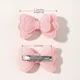 thumbnail image 5 of Juego de pinzas para el pelo de color caramelo para niñas, lazo de doble capa, lindo flequillo, pasador de algodón seguro, accesorios para el cabello para bebés, 4 unids/set, 5 of 5