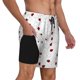 thumbnail image 2 of Balery Ladybugs Flying On Dotted Route Bañador para hombre, shorts de playa de secado rápido con entrepierna y forro de compresión-XX-Large, 2 of 6