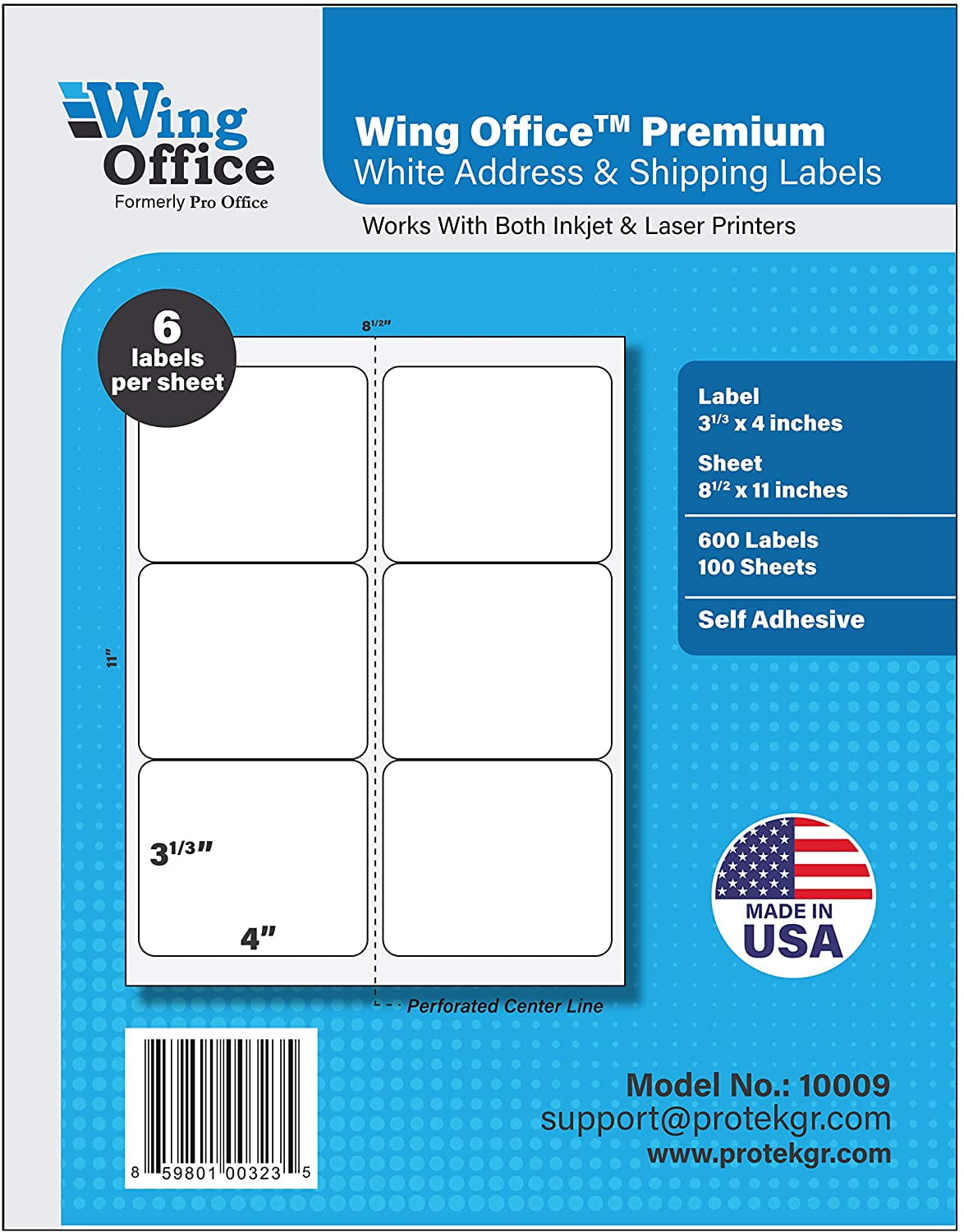 2000 Premium Blank Shipping Labels-2" X 4"-Made in USA-Self Adhesive-8.5 x 11 