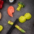 thumbnail image 4 of Dream Lifestyle Cute Creative Chopstick Rest Anti-slip Easy to Clean Decorative Vegetable Bread Ceramic Chopstick Holder Kitchen Supplies, 4 of 8